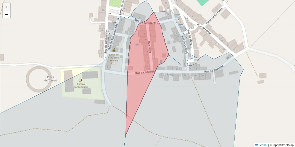 Mapa detalhado do código postal 7220-578 com limites, códigos postais vizinhos e agências dos correios