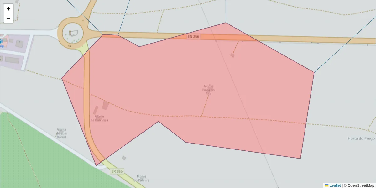 Mapa detalhado do código postal 7240-202 com limites, códigos postais vizinhos e agências dos correios