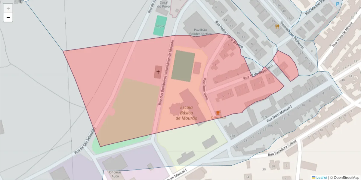 Mapa detalhado do código postal 7240-234 com limites, códigos postais vizinhos e agências dos correios
