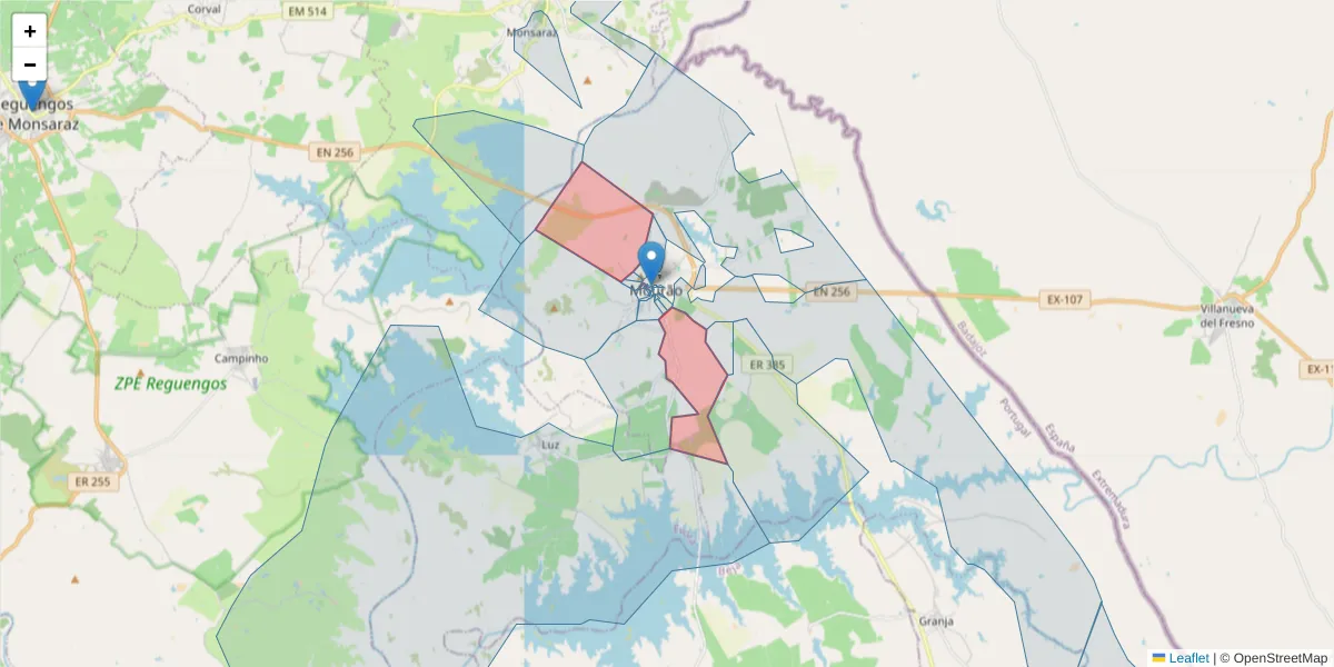 Mapa detalhado do código postal 7240-263 com limites, códigos postais vizinhos e agências dos correios