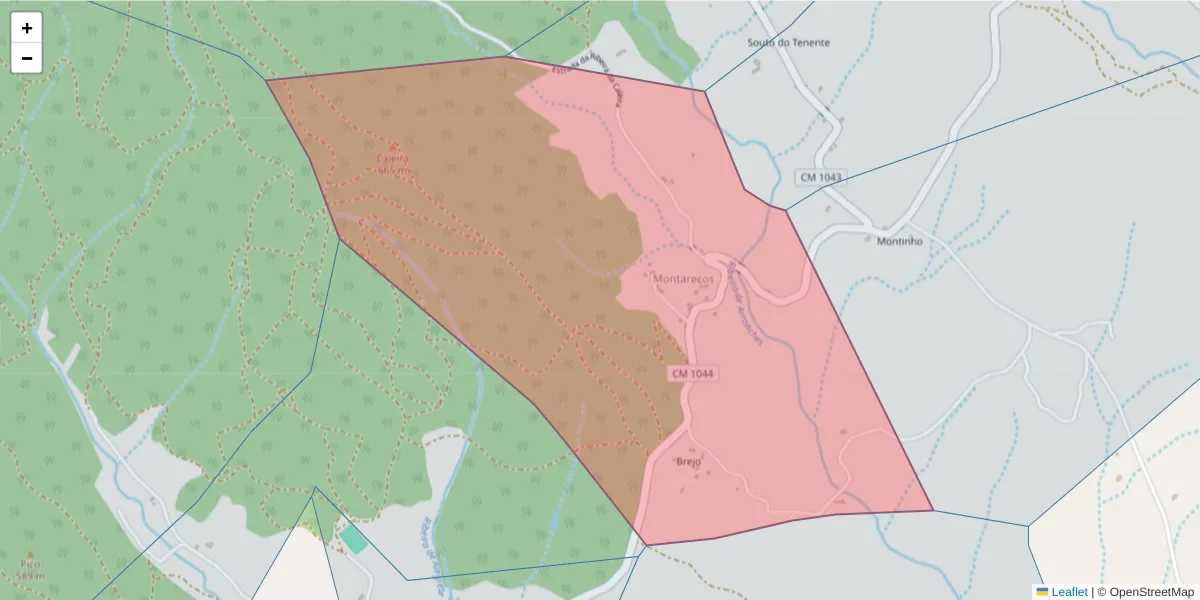 Mapa detalhado do código postal 7300-328 com limites, códigos postais vizinhos e agências dos correios