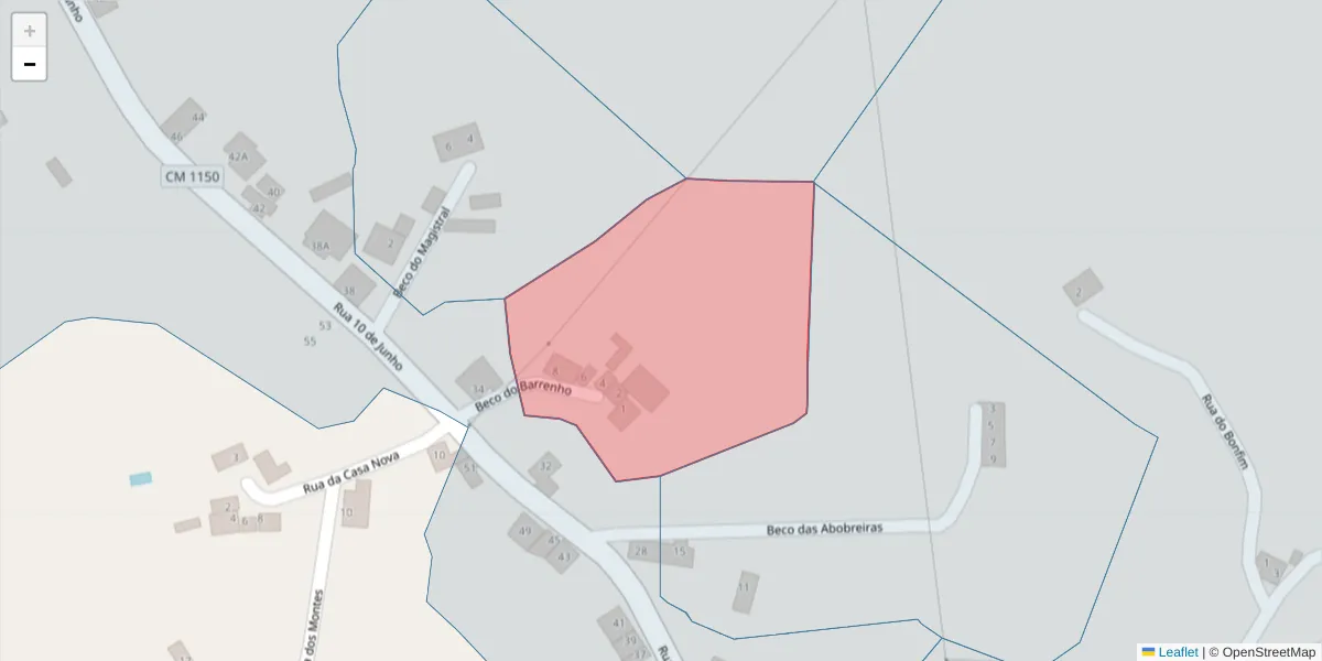 Mapa detalhado do código postal 7300-584 com limites, códigos postais vizinhos e agências dos correios