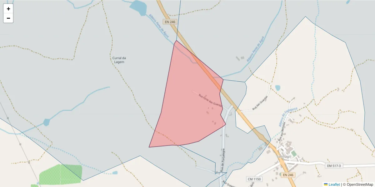 Mapa detalhado do código postal 7300-608 com limites, códigos postais vizinhos e agências dos correios