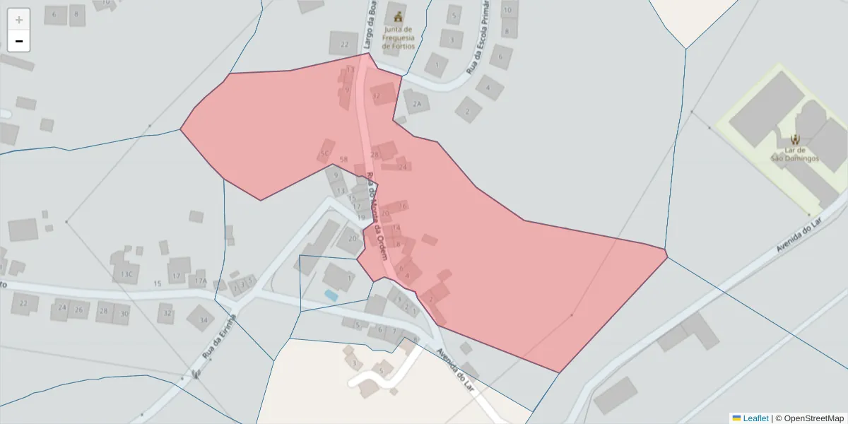 Mapa detalhado do código postal 7300-673 com limites, códigos postais vizinhos e agências dos correios