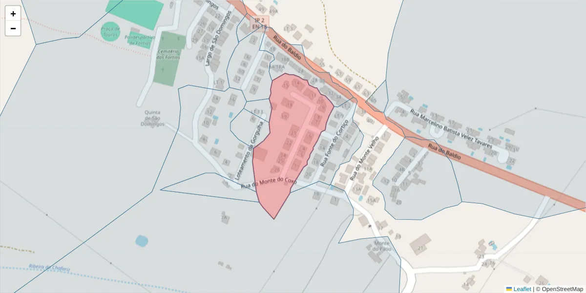Mapa detalhado do código postal 7300-690 com limites, códigos postais vizinhos e agências dos correios