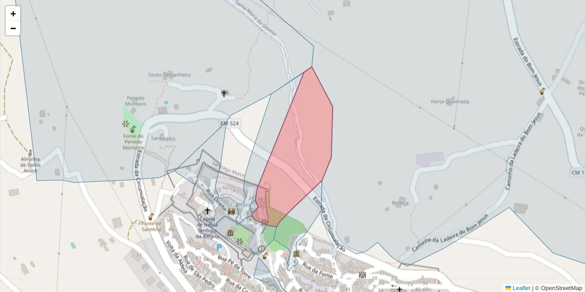 Mapa detalhado do código postal 7320-185 com limites, códigos postais vizinhos e agências dos correios