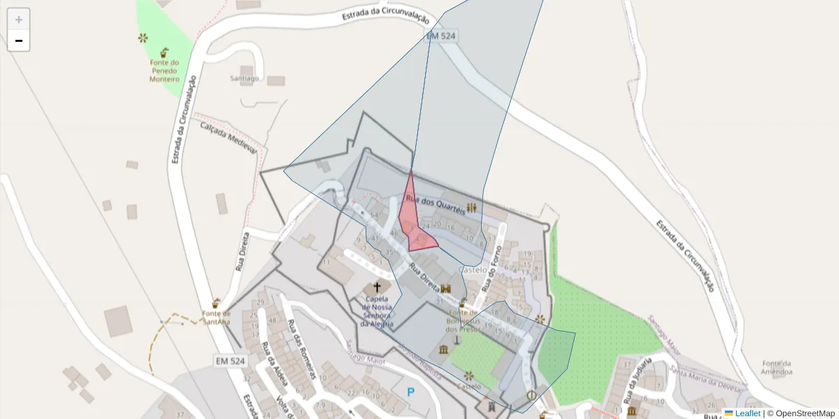 Mapa detalhado do código postal 7320-186 com limites, códigos postais vizinhos e agências dos correios