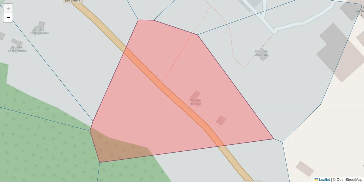 Mapa detalhado do código postal 7320-409 com limites, códigos postais vizinhos e agências dos correios
