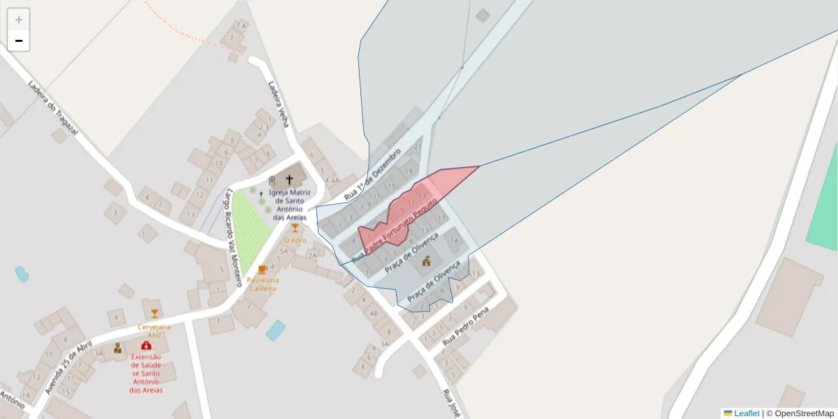 Mapa detalhado do código postal 7330-269 com limites, códigos postais vizinhos e agências dos correios