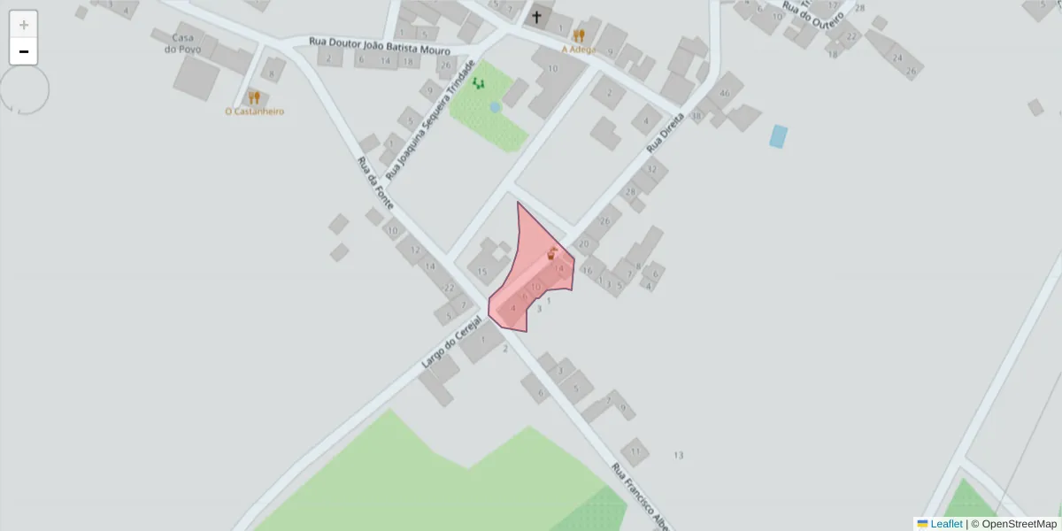 Mapa detalhado do código postal 7330-340 com limites, códigos postais vizinhos e agências dos correios