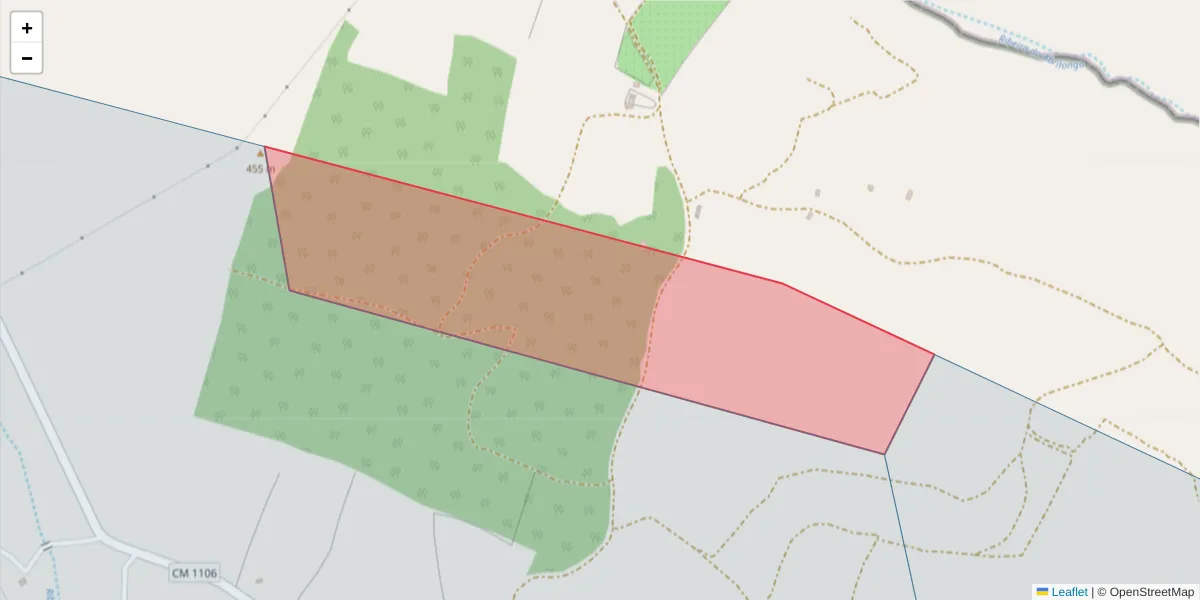Mapa detalhado do código postal 7340-106 com limites, códigos postais vizinhos e agências dos correios