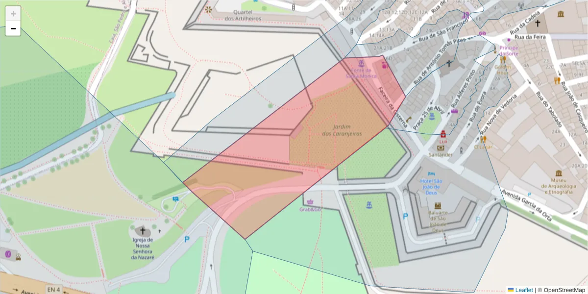 Mapa detalhado do código postal 7350-116 com limites, códigos postais vizinhos e agências dos correios