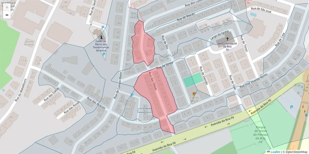 Mapa detalhado do código postal 7350-252 com limites, códigos postais vizinhos e agências dos correios