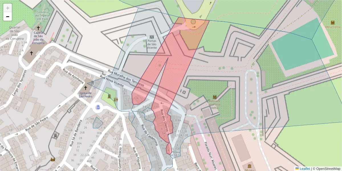 Mapa detalhado do código postal 7350-269 com limites, códigos postais vizinhos e agências dos correios