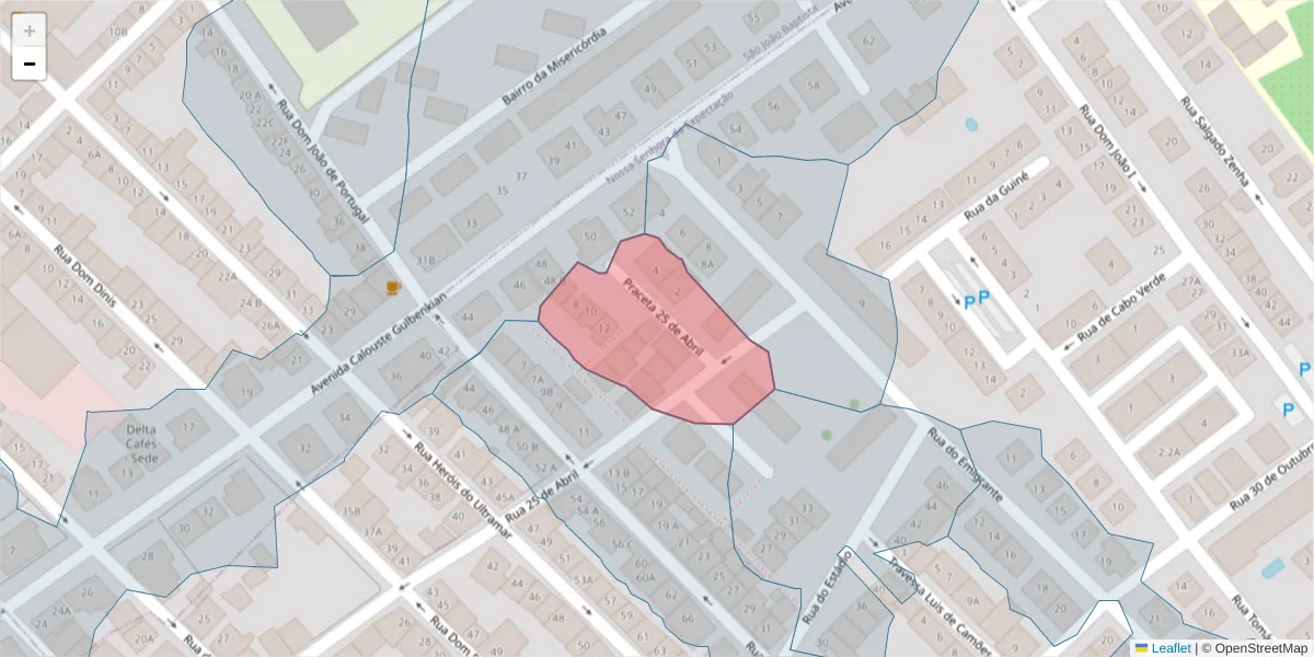 Mapa detalhado do código postal 7370-017 com limites, códigos postais vizinhos e agências dos correios