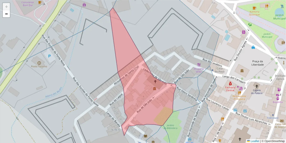 Mapa detalhado do código postal 7370-202 com limites, códigos postais vizinhos e agências dos correios
