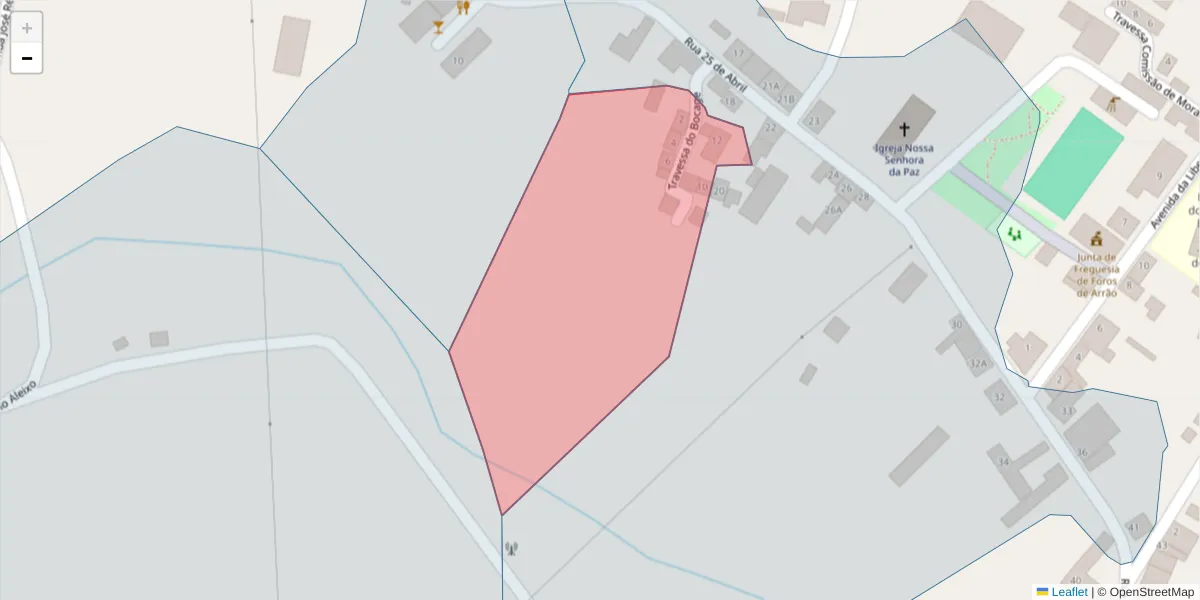 Mapa detalhado do código postal 7425-212 com limites, códigos postais vizinhos e agências dos correios