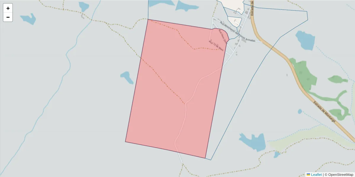 Mapa detalhado do código postal 7425-224 com limites, códigos postais vizinhos e agências dos correios