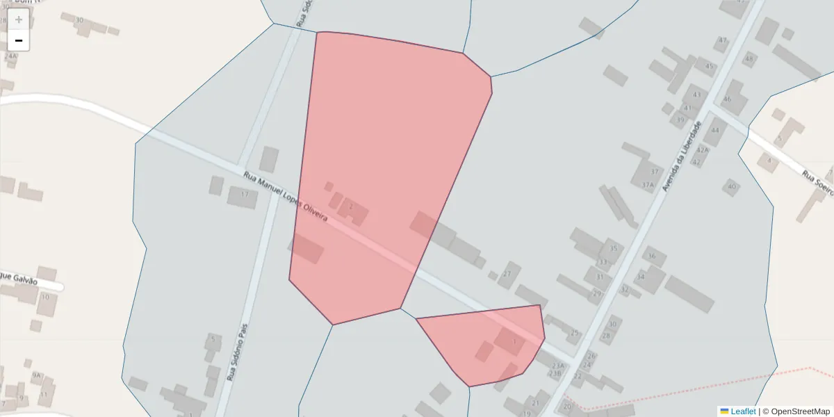 Mapa detalhado do código postal 7425-241 com limites, códigos postais vizinhos e agências dos correios