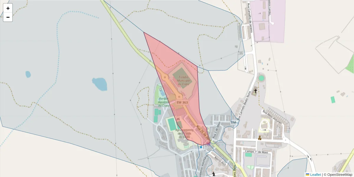 Mapa detalhado do código postal 7430-119 com limites, códigos postais vizinhos e agências dos correios