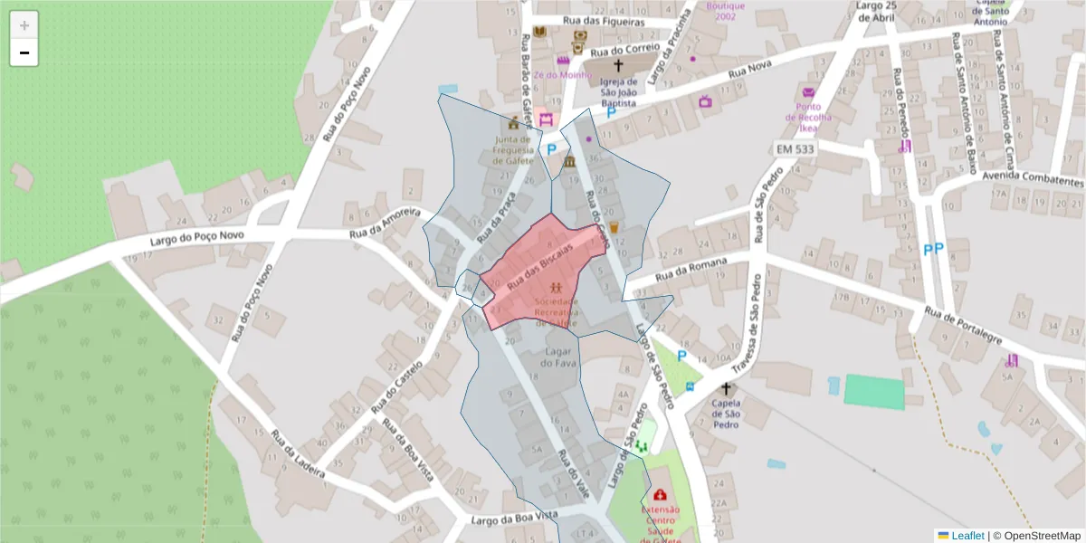 Mapa detalhado do código postal 7430-271 com limites, códigos postais vizinhos e agências dos correios