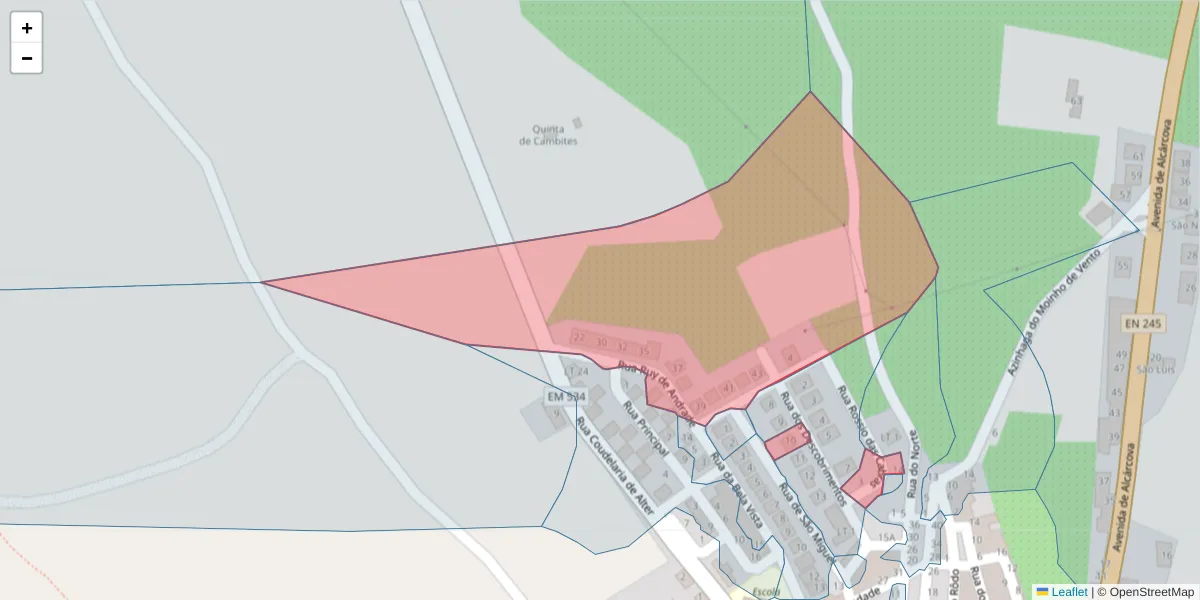 Mapa detalhado do código postal 7440-019 com limites, códigos postais vizinhos e agências dos correios