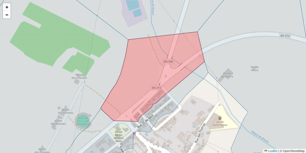 Mapa detalhado do código postal 7450-226 com limites, códigos postais vizinhos e agências dos correios