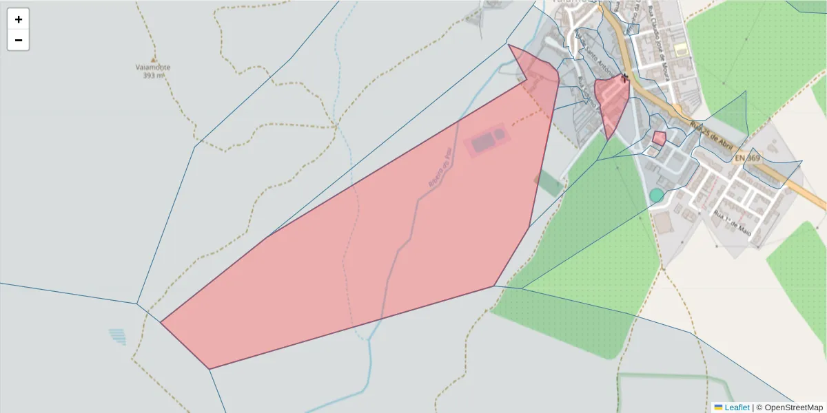 Mapa detalhado do código postal 7450-263 com limites, códigos postais vizinhos e agências dos correios