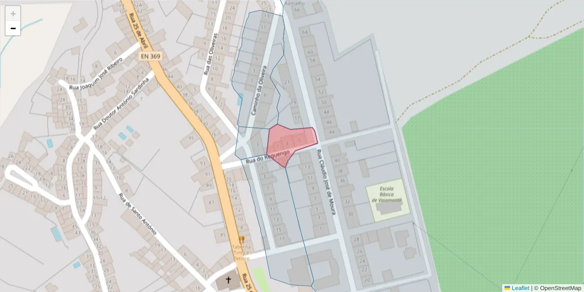 Mapa detalhado do código postal 7450-274 com limites, códigos postais vizinhos e agências dos correios