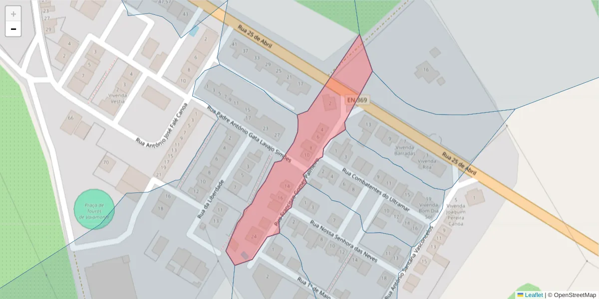 Mapa detalhado do código postal 7450-276 com limites, códigos postais vizinhos e agências dos correios