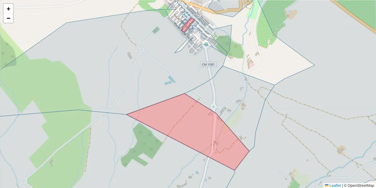 Mapa detalhado do código postal 7460-037 com limites, códigos postais vizinhos e agências dos correios