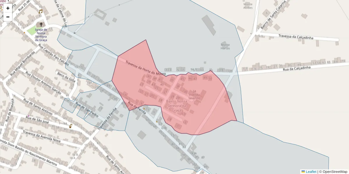 Mapa detalhado do código postal 7470-013 com limites, códigos postais vizinhos e agências dos correios