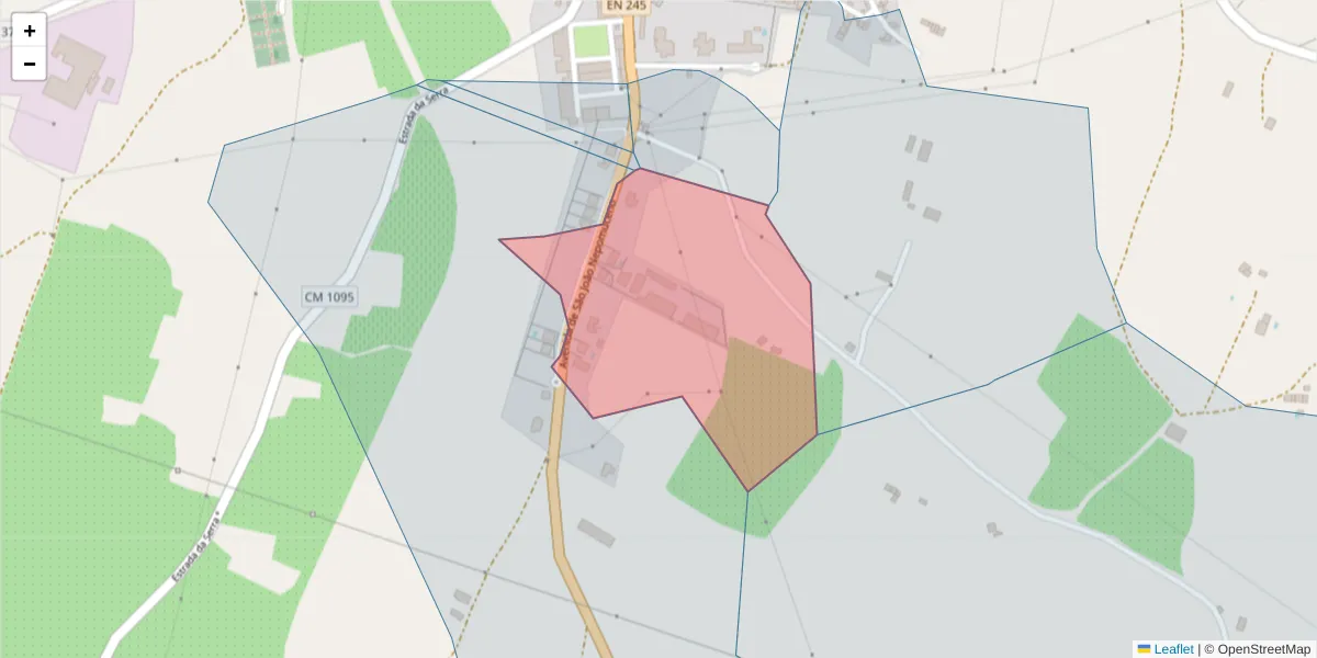 Mapa detalhado do código postal 7470-275 com limites, códigos postais vizinhos e agências dos correios
