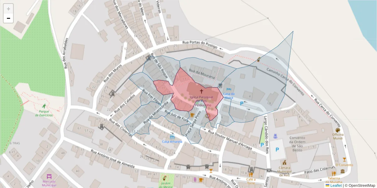 Mapa detalhado do código postal 7480-118 com limites, códigos postais vizinhos e agências dos correios