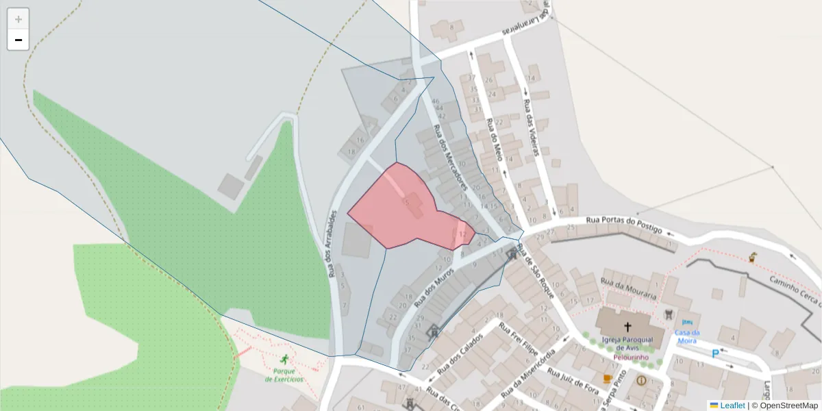Mapa detalhado do código postal 7480-159 com limites, códigos postais vizinhos e agências dos correios