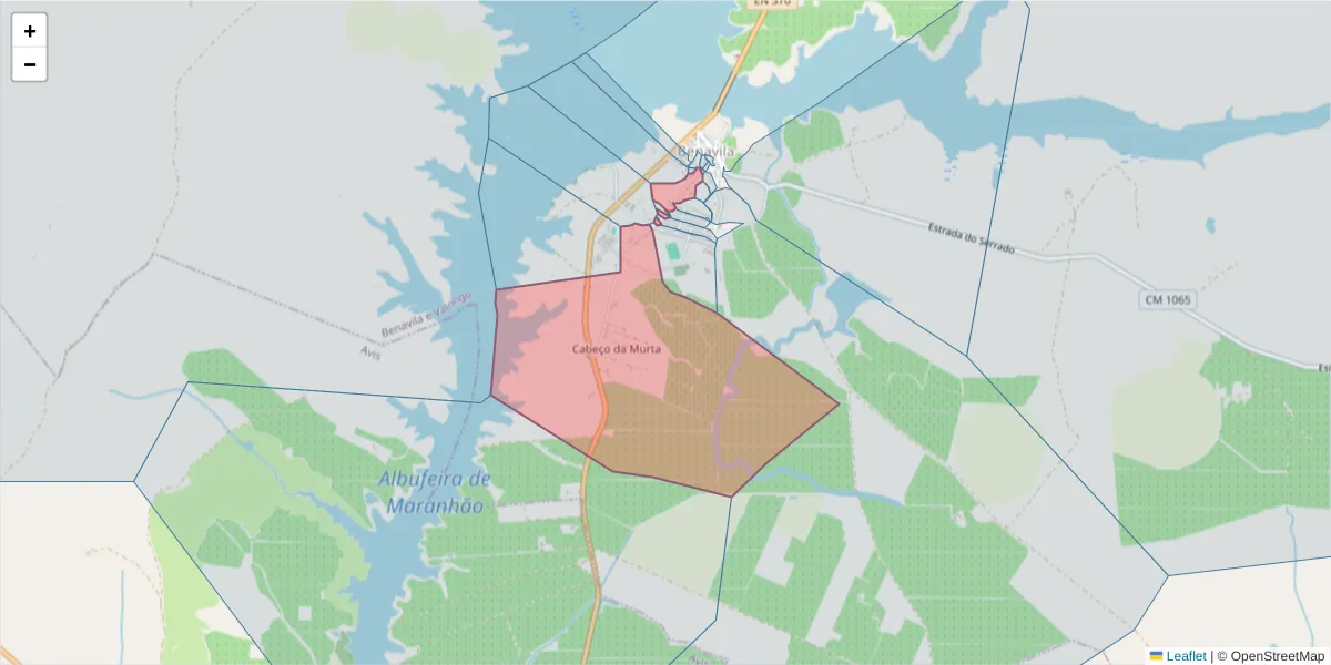 Mapa detalhado do código postal 7480-202 com limites, códigos postais vizinhos e agências dos correios