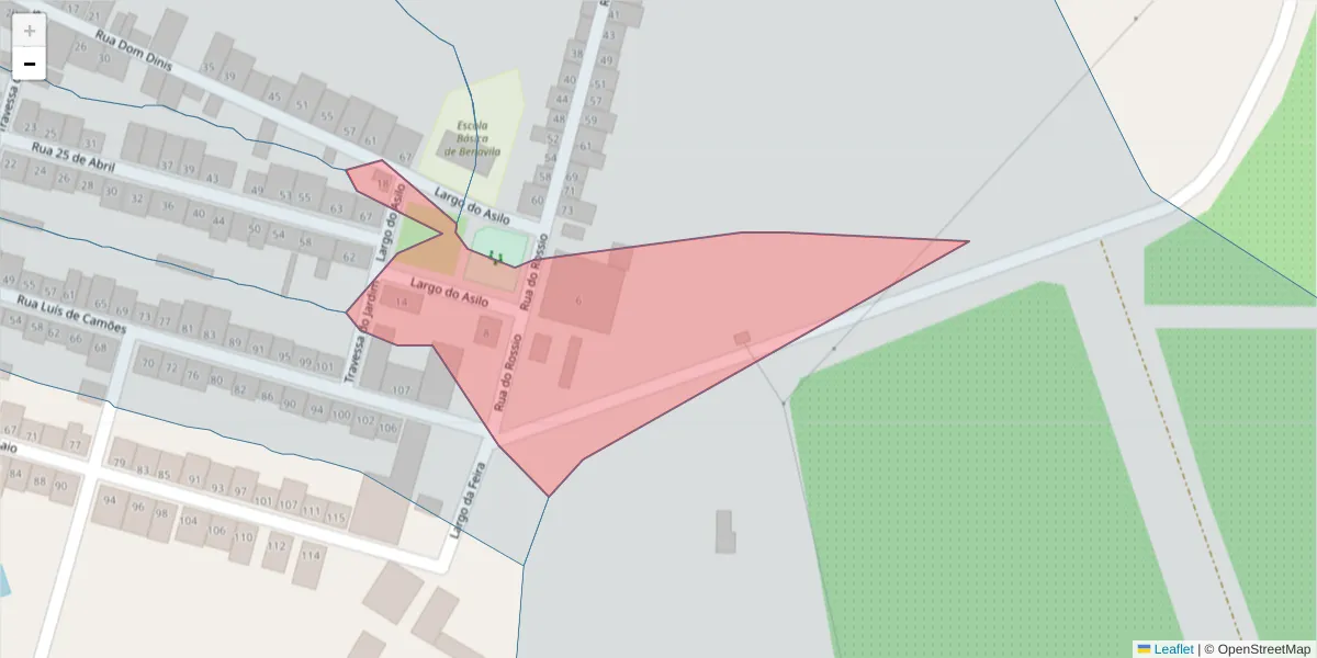 Mapa detalhado do código postal 7480-206 com limites, códigos postais vizinhos e agências dos correios