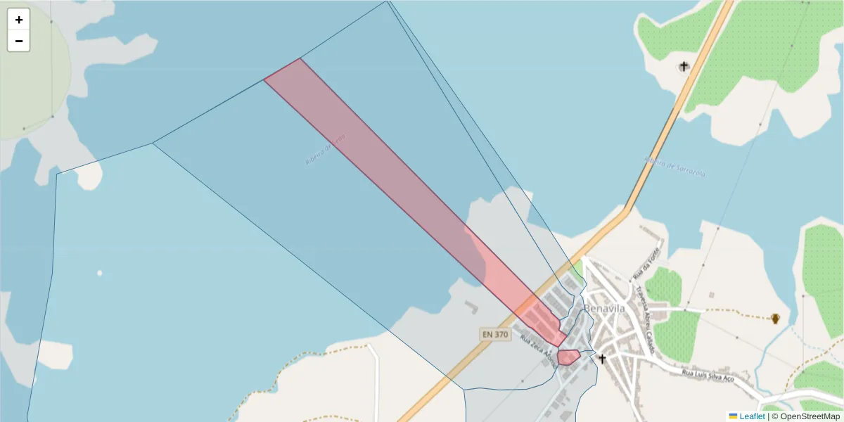 Mapa detalhado do código postal 7480-209 com limites, códigos postais vizinhos e agências dos correios