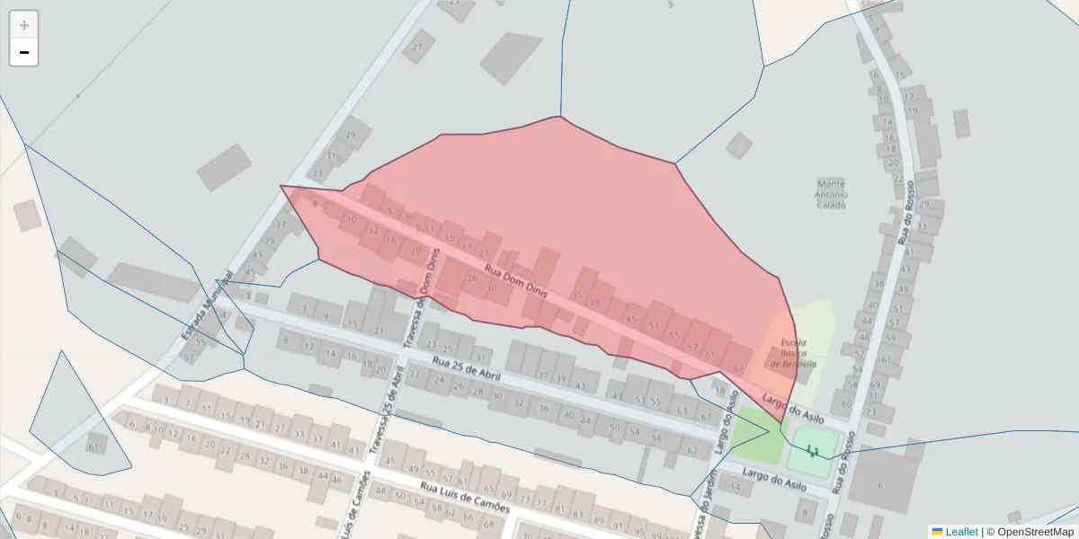 Mapa detalhado do código postal 7480-214 com limites, códigos postais vizinhos e agências dos correios