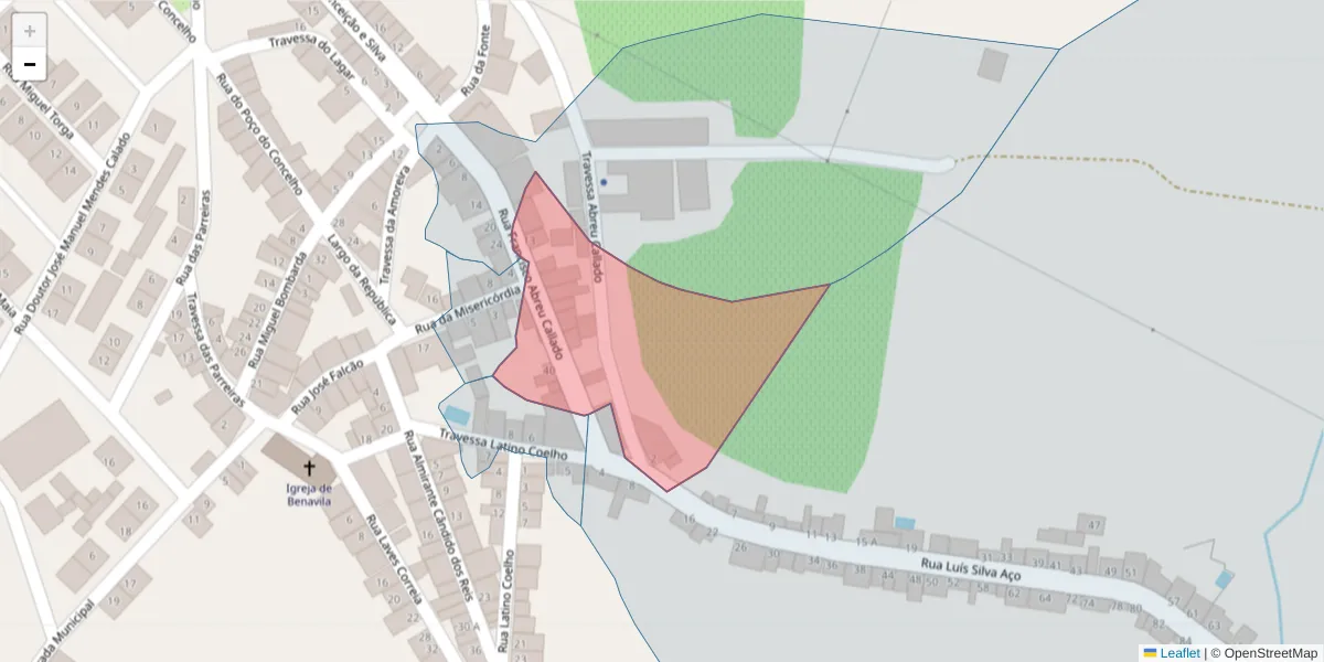 Mapa detalhado do código postal 7480-216 com limites, códigos postais vizinhos e agências dos correios