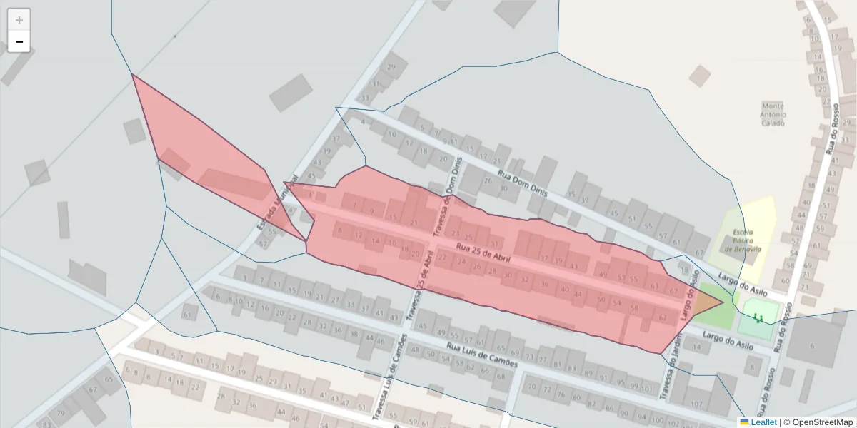 Mapa detalhado do código postal 7480-226 com limites, códigos postais vizinhos e agências dos correios