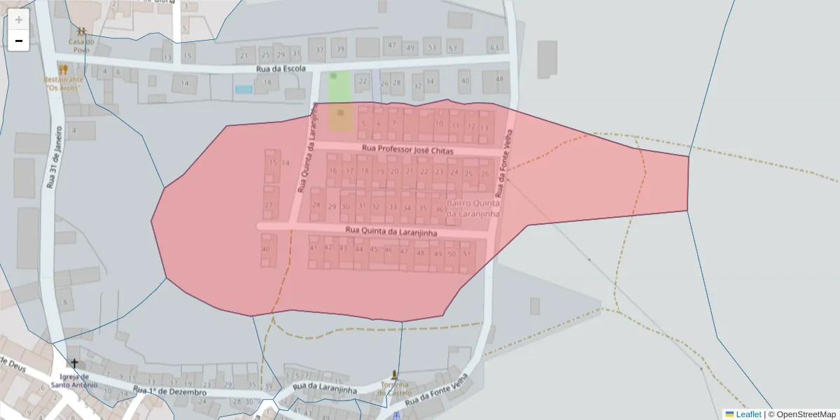 Mapa detalhado do código postal 7490-056 com limites, códigos postais vizinhos e agências dos correios