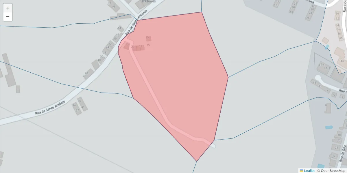 Mapa detalhado do código postal 7490-205 com limites, códigos postais vizinhos e agências dos correios