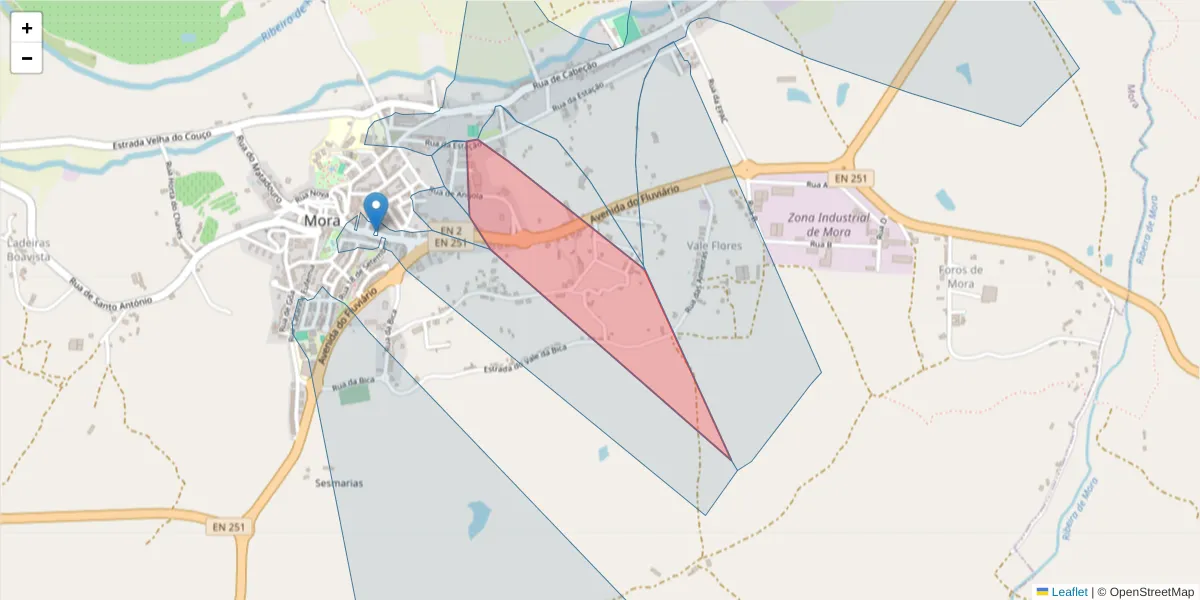 Mapa detalhado do código postal 7490-324 com limites, códigos postais vizinhos e agências dos correios