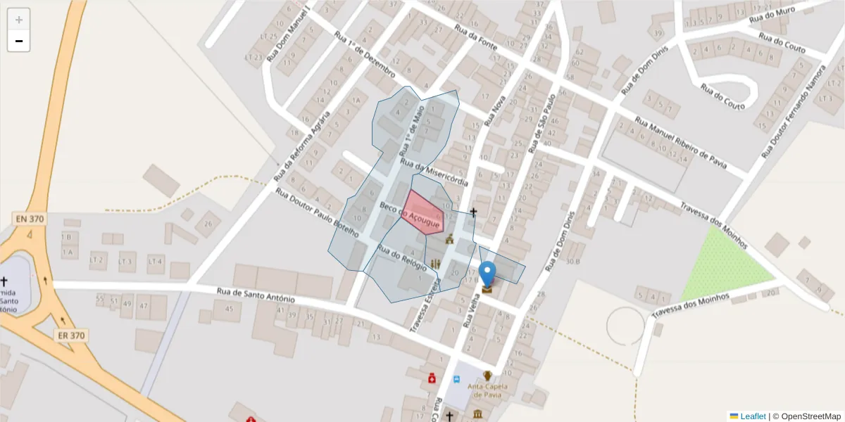 Mapa detalhado do código postal 7490-420 com limites, códigos postais vizinhos e agências dos correios