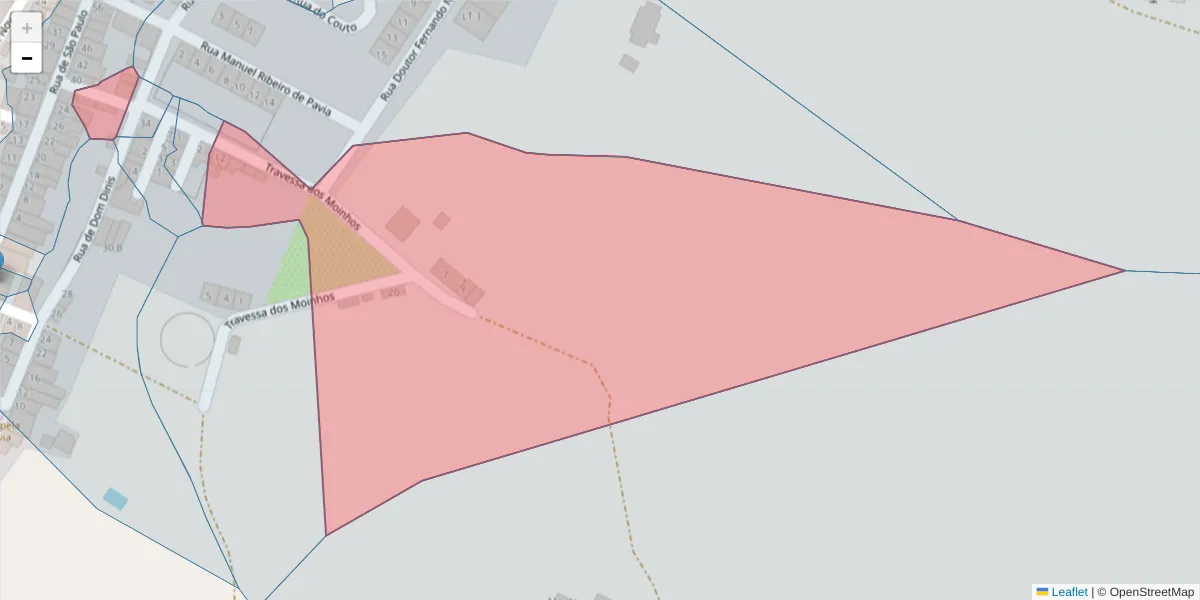 Mapa detalhado do código postal 7490-450 com limites, códigos postais vizinhos e agências dos correios