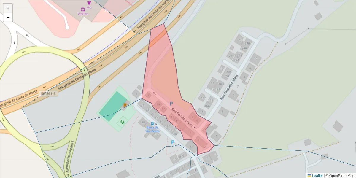 Mapa detalhado do código postal 7520-210 com limites, códigos postais vizinhos e agências dos correios