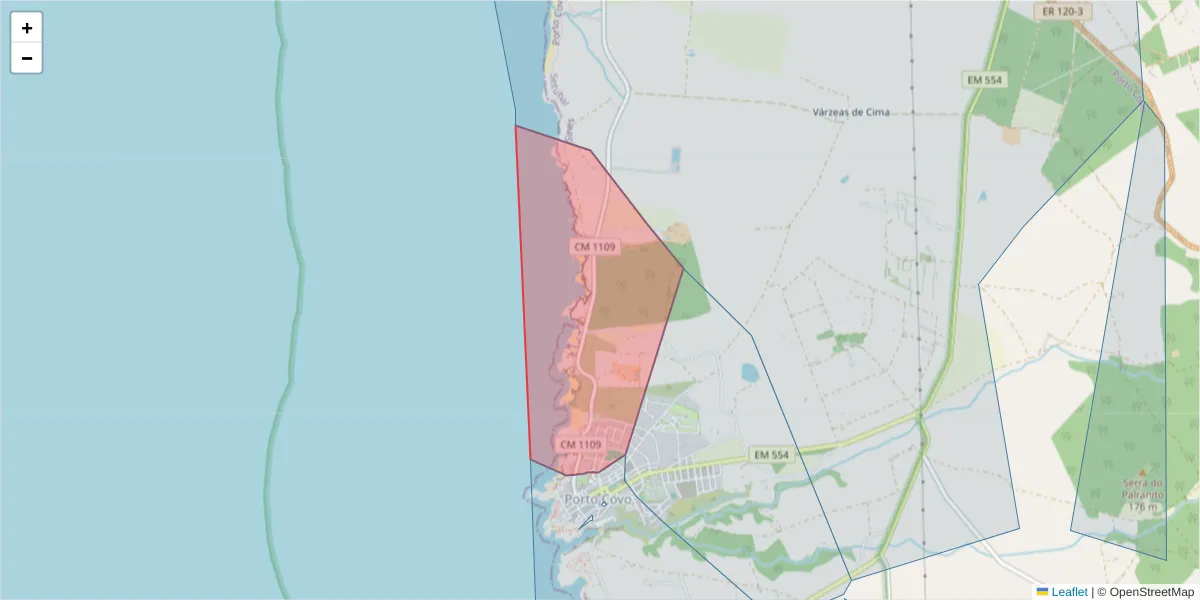 Mapa detalhado do código postal 7520-417 com limites, códigos postais vizinhos e agências dos correios