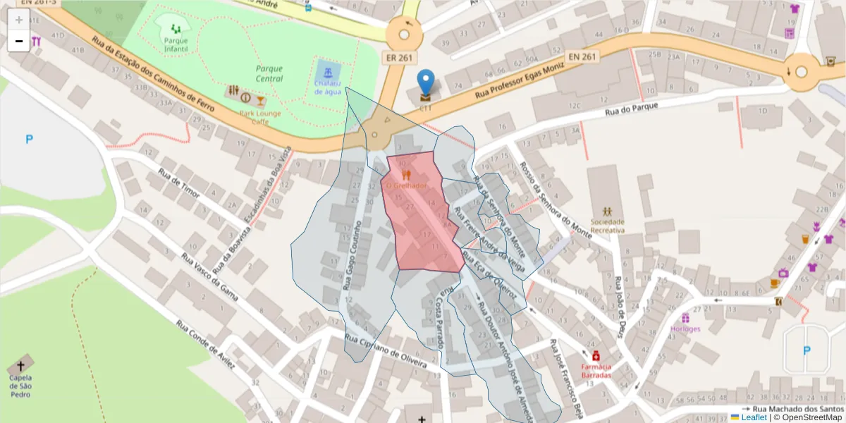 Mapa detalhado do código postal 7540-148 com limites, códigos postais vizinhos e agências dos correios