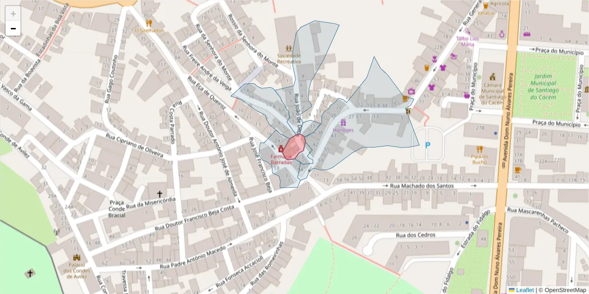 Mapa detalhado do código postal 7540-217 com limites, códigos postais vizinhos e agências dos correios